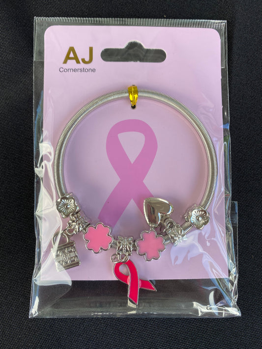 Breast Cancer awareness charm bracelet